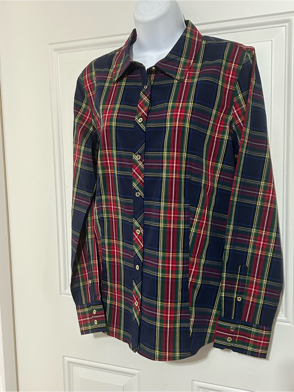 Talbots Multicolor Plaid Button-Up Shirt
